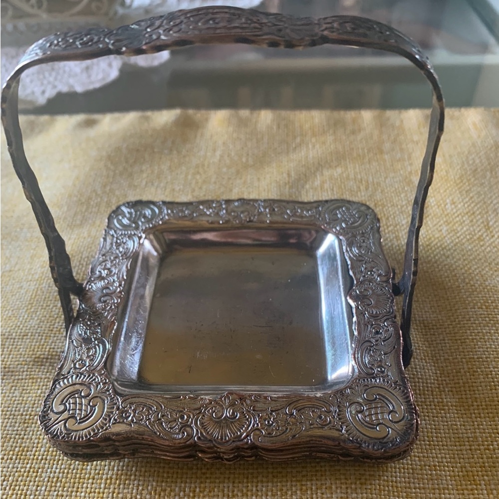 RARE Edwardian Ladies Parlor Ashtray Set w/ Match Box Holder by E.C. Webster&Son - Picture 4 of 16